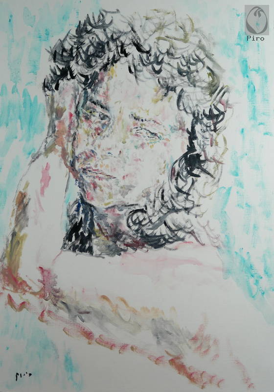 oil on paper - olio su carta di Piro